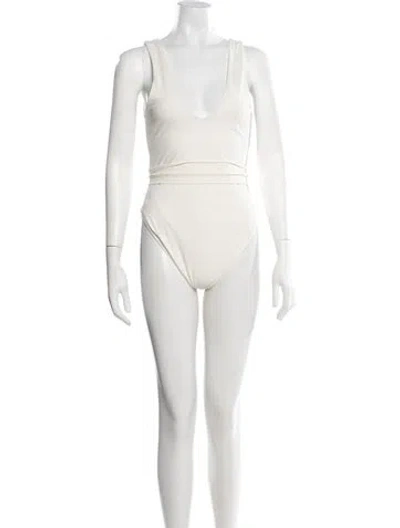 Pre-owned Tory Burch One-piece W/ Tags In White