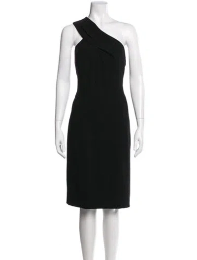 Pre-owned Tory Burch One-shoulder Knee-length Dress W/ Tags In Black