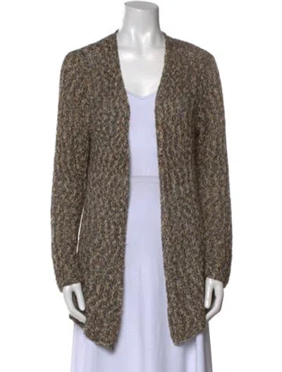 Pre-owned Tory Burch Open Front Sweater In Neutral