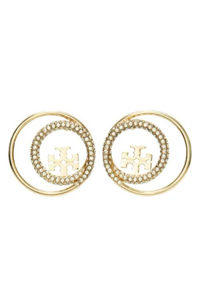 Tory Burch Open Miller Stud Earrings In Multi
