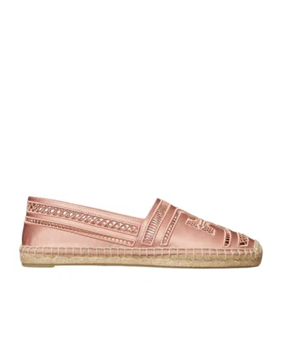 Tory Burch Open Weave Espadrilles In Brown