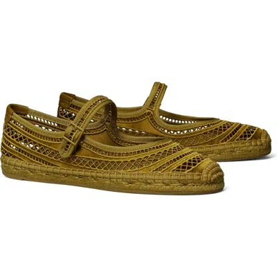 Tory Burch Open Weave Mary Jane Espadrille Flat In Multi