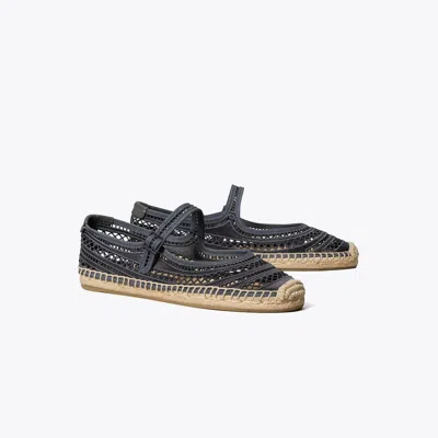 Tory Burch Open Weave Mary Jane Espadrilles Bluestone In Multi