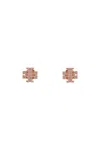 Tory Burch Crystal Logo Stud Earrings