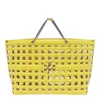 Tory Burch Yellow Ostritch Market Tote In Yellow