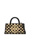 Tory Burch Ella Checkered Crochet Top-handle Bag In Multi