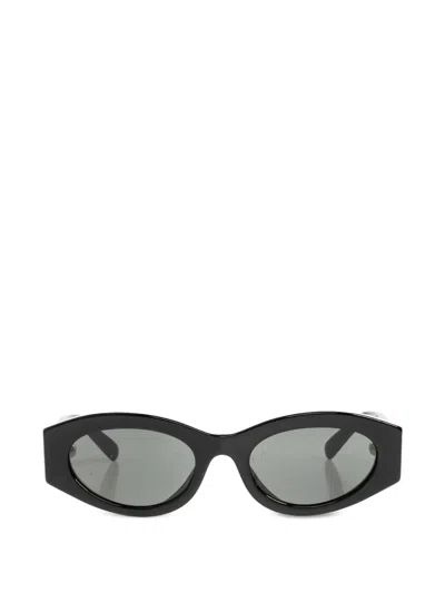 Tory Burch Oval-frame Sunglasses In Black