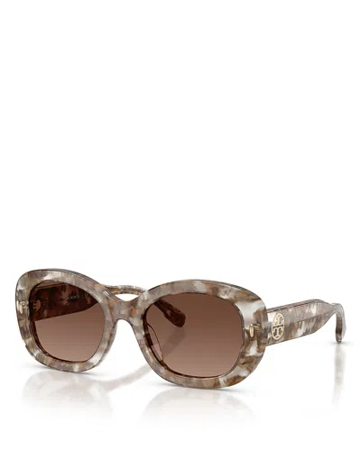 TORY BURCH OVAL SUNGLASSES, 52MM