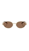 Tory Burch 54mm Oval Sunglasses In Gold