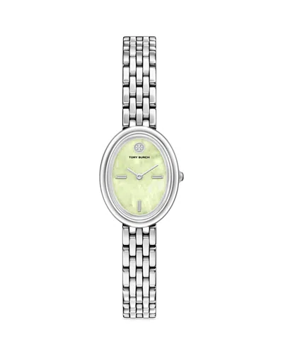 Tory Burch Oval Watch In Silver