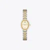 Tory Burch Oval Watch In Two-tone
