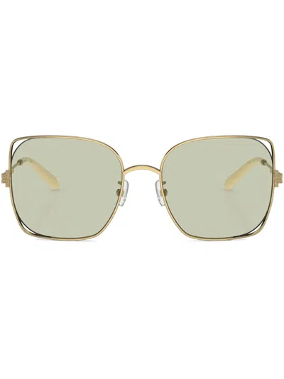 Tory Burch Oversize-frame Sunglasses In 3351/2 Gold