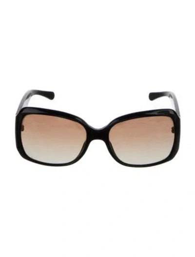 Pre-owned Tory Burch Oversize Gradient Sunglasses In Black
