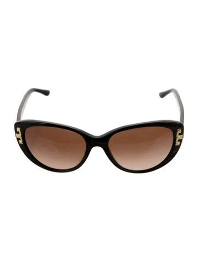 Pre-owned Tory Burch Oversize Gradient Sunglasses In Black