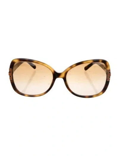 Pre-owned Tory Burch Oversize Gradient Sunglasses In Black