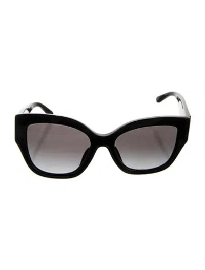Pre-owned Tory Burch Oversize Gradient Sunglasses In Black