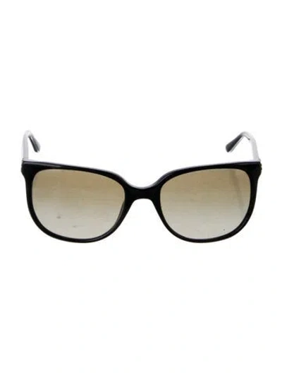 Pre-owned Tory Burch Oversize Gradient Sunglasses In Black
