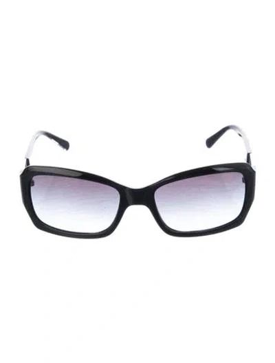 Pre-owned Tory Burch Oversize Gradient Sunglasses In Black