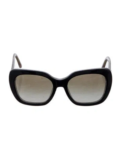 Pre-owned Tory Burch Oversize Gradient Sunglasses In Black