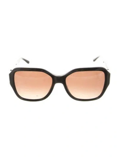 Pre-owned Tory Burch Oversize Gradient Sunglasses In Black
