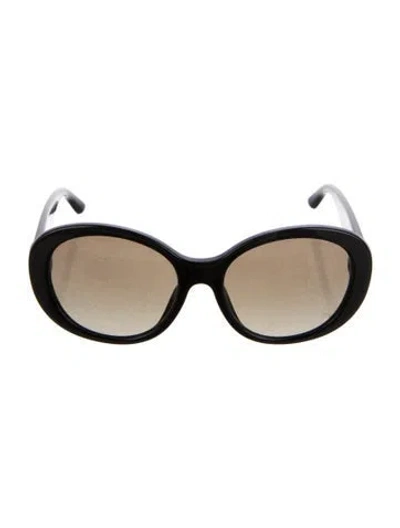 Pre-owned Tory Burch Oversize Gradient Sunglasses In Black