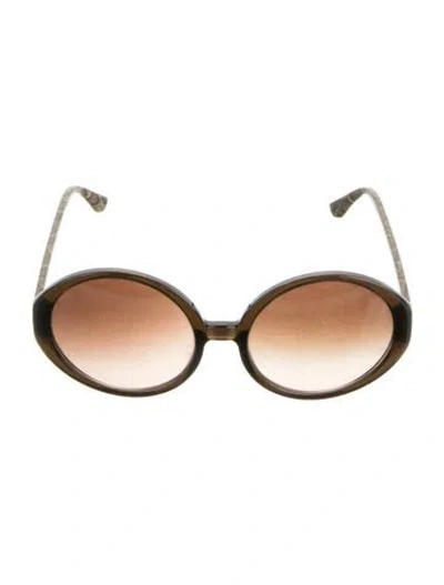 Pre-owned Tory Burch Oversize Gradient Sunglasses In Black/neutrals