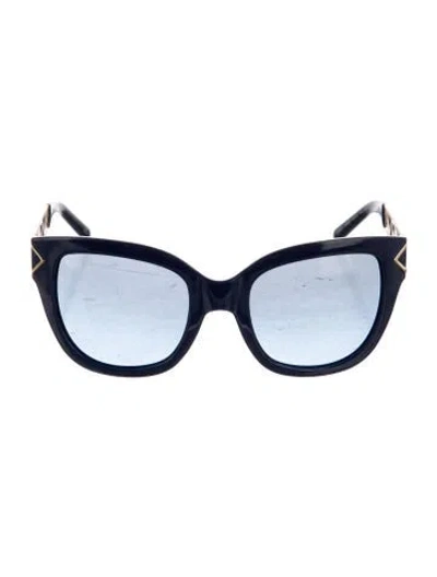 Pre-owned Tory Burch Oversize Gradient Sunglasses In Blue