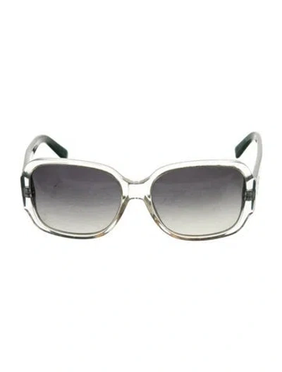 Pre-owned Tory Burch Oversize Gradient Sunglasses In Blue