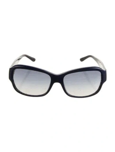 Pre-owned Tory Burch Oversize Gradient Sunglasses In Blue