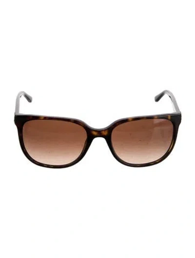 Pre-owned Tory Burch Oversize Gradient Sunglasses In Blue/brown