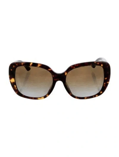 Pre-owned Tory Burch Oversize Gradient Sunglasses In Brown