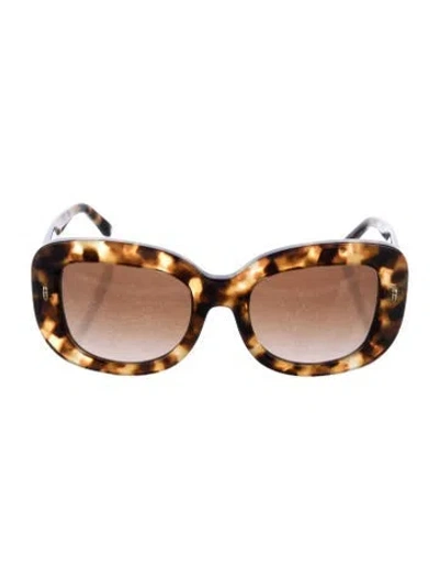 Pre-owned Tory Burch Oversize Gradient Sunglasses In Brown