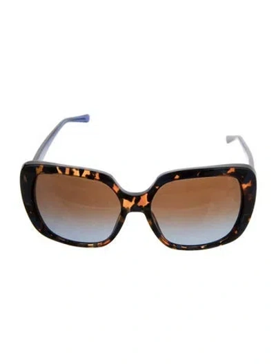 Pre-owned Tory Burch Oversize Gradient Sunglasses In Brown