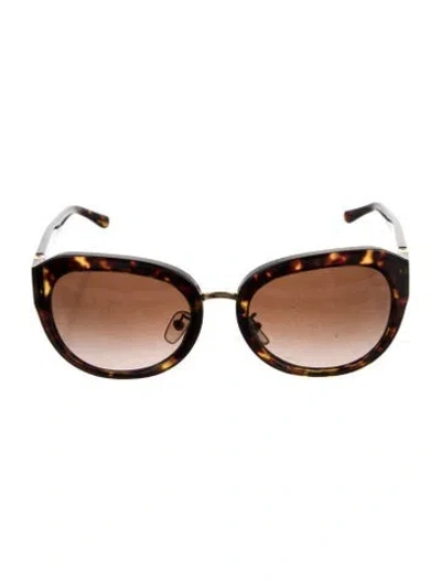 Pre-owned Tory Burch Oversize Gradient Sunglasses In Brown