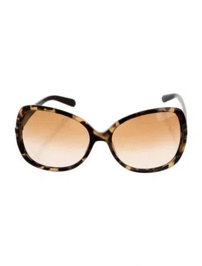 Pre-owned Tory Burch Oversize Gradient Sunglasses In Brown