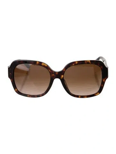 Pre-owned Tory Burch Oversize Gradient Sunglasses In Brown