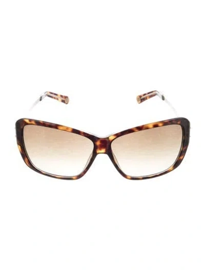 Pre-owned Tory Burch Oversize Gradient Sunglasses In Brown