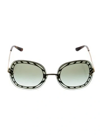 Pre-owned Tory Burch Oversize Gradient Sunglasses In Gold