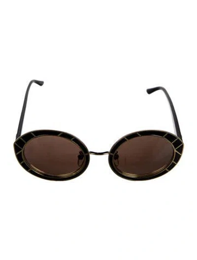Pre-owned Tory Burch Oversize Tinted Sunglasses In Black