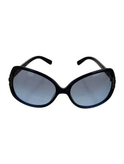 Pre-owned Tory Burch Oversize Tinted Sunglasses In Black