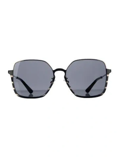 Pre-owned Tory Burch Oversize Tinted Sunglasses In Black/gold