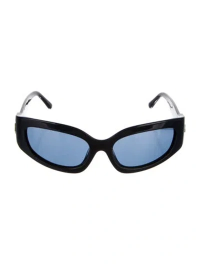 Pre-owned Tory Burch Oversize Tinted Sunglasses In Blue