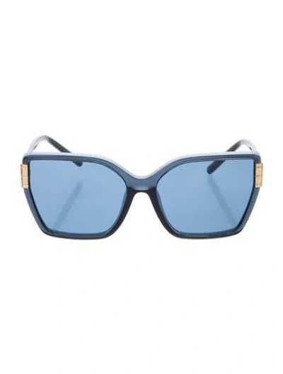 Pre-owned Tory Burch Oversize Tinted Sunglasses In Blue