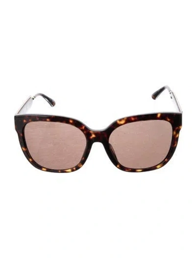 Pre-owned Tory Burch Oversize Tinted Sunglasses In Brown