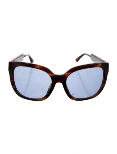 Pre-owned Tory Burch Oversize Tinted Sunglasses In Brown