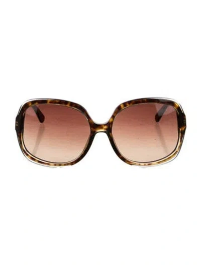Pre-owned Tory Burch Oversize Tinted Sunglasses In Brown