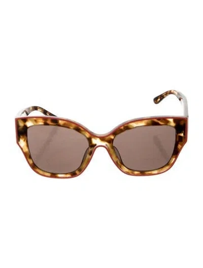 Pre-owned Tory Burch Oversize Tinted Sunglasses In Brown