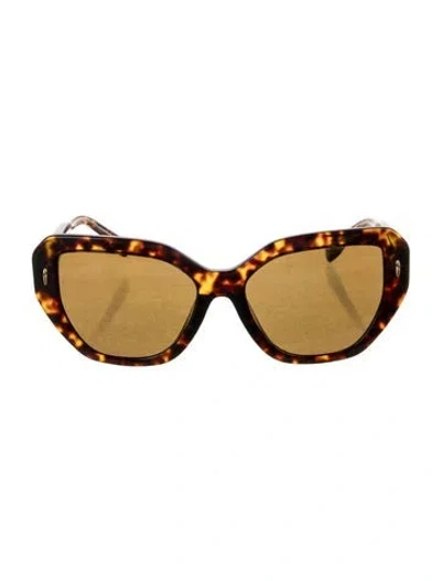 Pre-owned Tory Burch Oversize Tinted Sunglasses In Brown