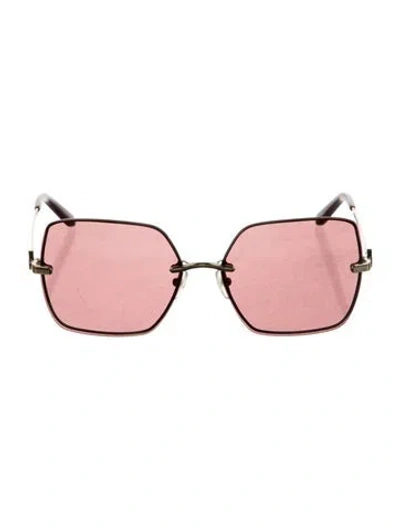 Pre-owned Tory Burch Oversize Tinted Sunglasses In Burgundy