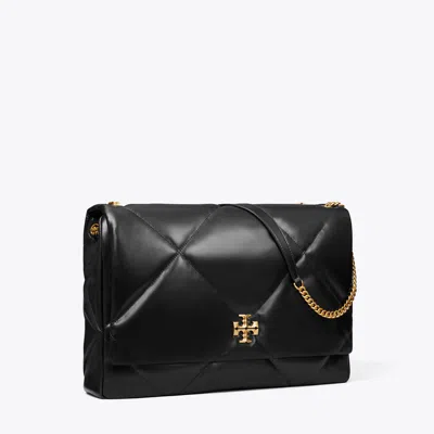 Tory Burch Oversized Kira Diamond Quilt Shoulder Bag In Black